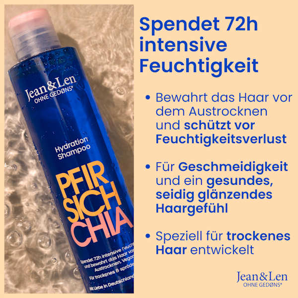 Shampoo Hydration Pfirsich Chia Jean&Len
