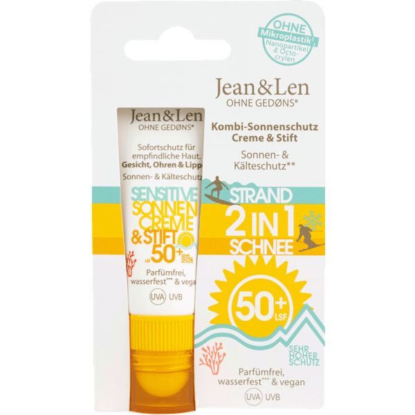 Sonnenschutz Kombi Gesicht Creme & Stift, LSF 50+ Jean&Len