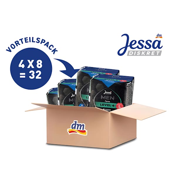 Men Pants Inkontinenz Level 4 Gr. L Vorteilspack (4x8 St) Jessa DISKRET