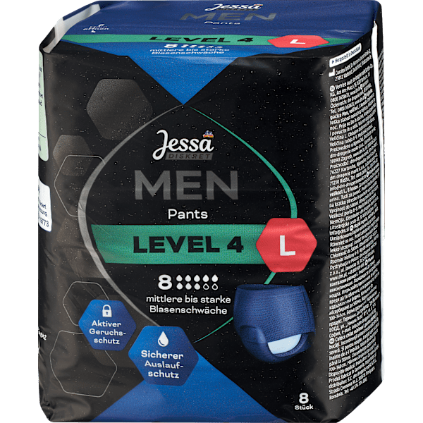 Men Pants Inkontinenz Level 4 Gr. L Vorteilspack (4x8 St) Jessa DISKRET