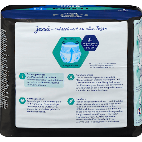 Men Pants Inkontinenz Level 4 Gr. M Jessa DISKRET