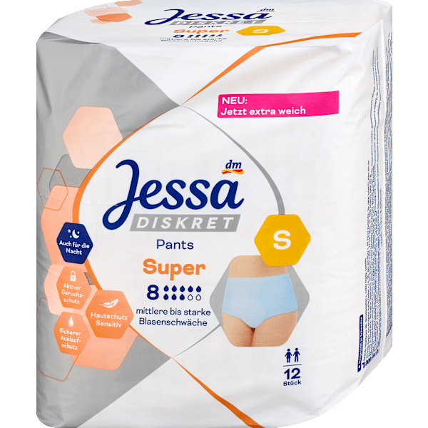 Pants Inkontinenz Super Gr. S Vorteilspack (4x12 St) Jessa DISKRET