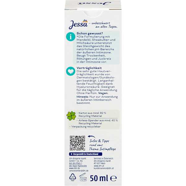 Intimpflegecreme Sensitiv Jessa