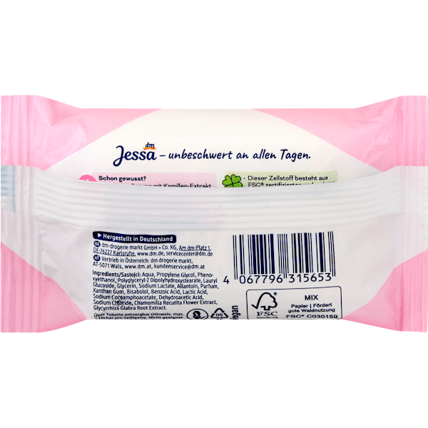 Intimpflegetücher Sanft & Frisch, Reisegröße Jessa