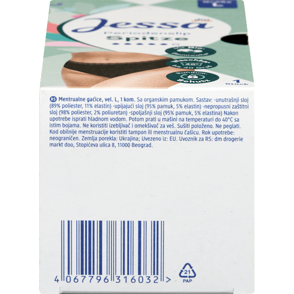 Periodenunterwäsche Slip Spitze schwarz Gr. L Jessa