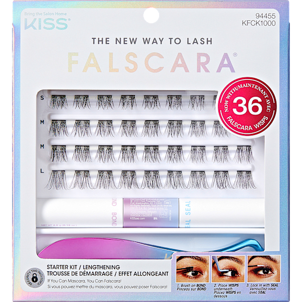 Künstliche Wimpern Falscara Starterkit Lengthening KISS