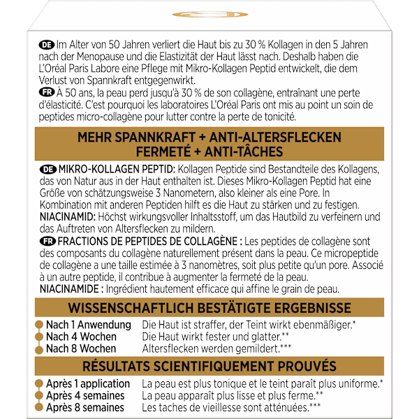 Anti-Aging Feuchtigkeitscreme mit Kollagen Peptid, Kollagen Experte L'ORÉAL PARiS