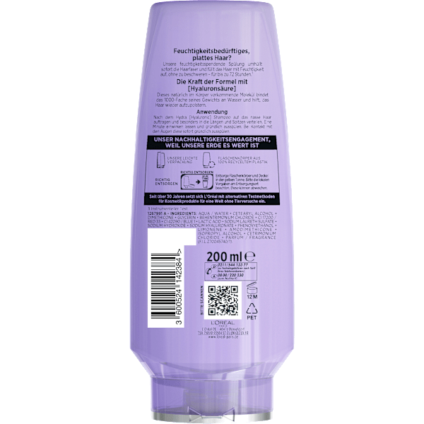 Conditioner Hydra Hyaluronic, feuchtigkeitsversiegelnd L'ORÉAL PARiS ELVITAL
