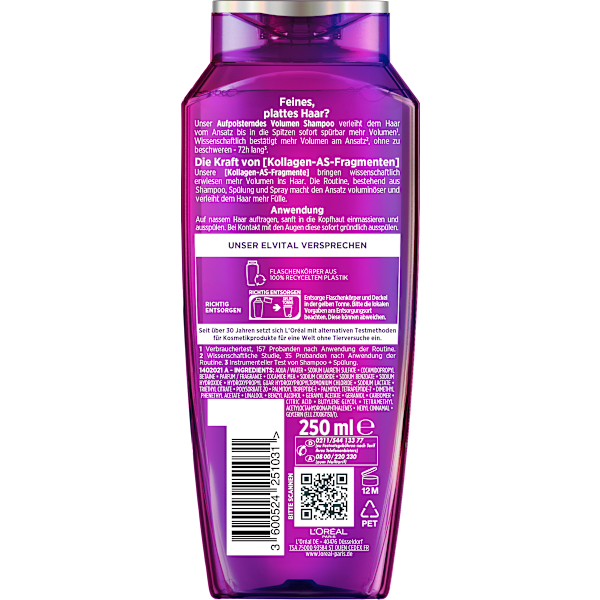 Shampoo Collagen Lifter L'ORÉAL PARiS ELVITAL