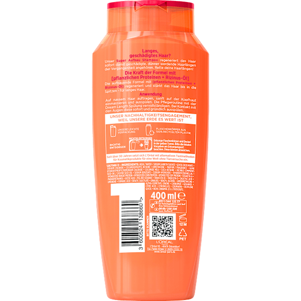 Shampoo Dream Length L'ORÉAL PARiS ELVITAL