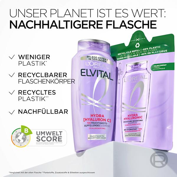 Shampoo Hydra Hyaluronic, feuchtigkeitsspendend L'ORÉAL PARiS ELVITAL