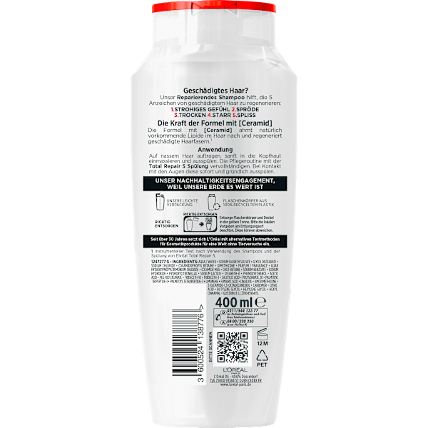 Shampoo Total Repair 5 L'ORÉAL PARiS ELVITAL
