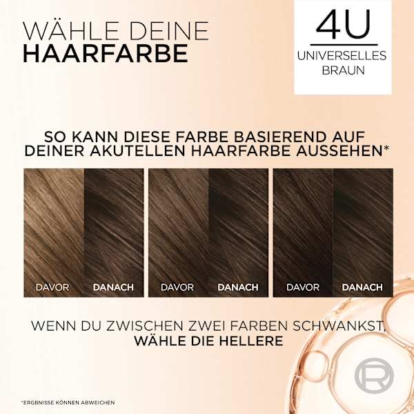 Haarfarbe Nude 4U Universal Mittelbraun L'ORÉAL PARiS EXCELLENCE Creme