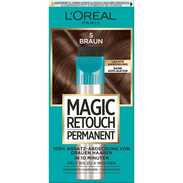 Ansatzset zur Abdeckung von grauem Haar, 5 Braun L'ORÉAL PARiS MAGIC RETOUCH