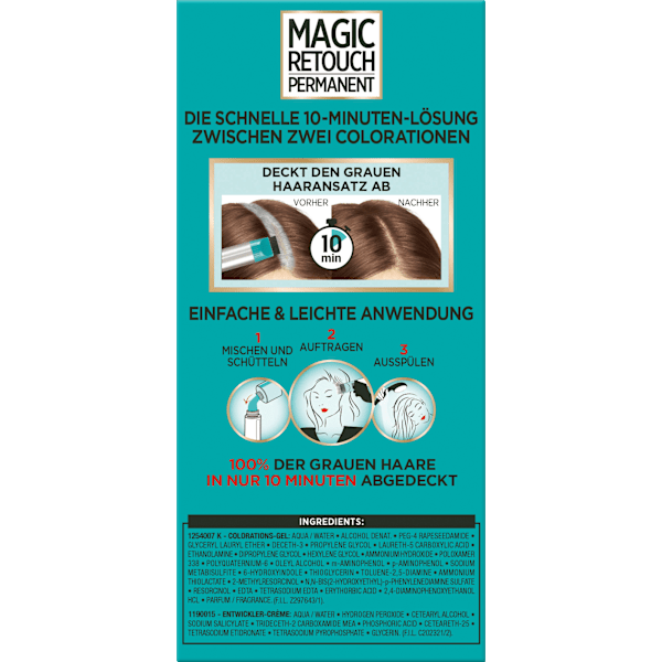 Ansatzset zur Abdeckung von grauem Haar, 5 Braun L'ORÉAL PARiS MAGIC RETOUCH
