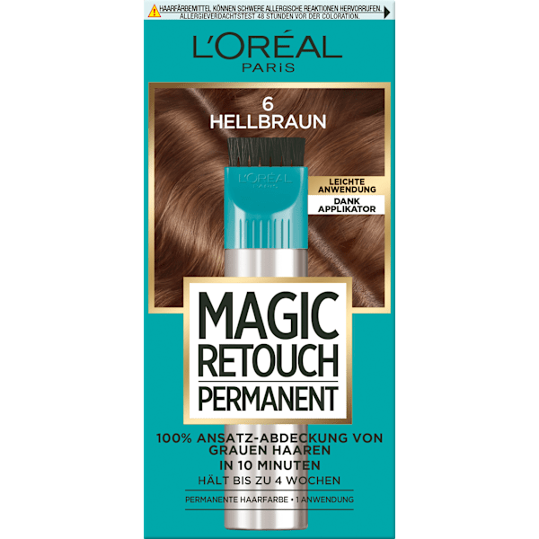 Ansatzset zur Abdeckung von grauem Haar, 6 Hellbraun L'ORÉAL PARiS MAGIC RETOUCH
