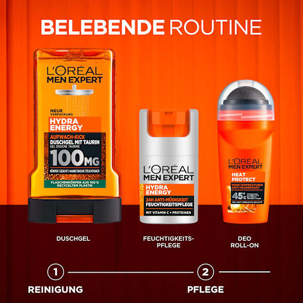Duschgel Hydra Energy mit Taurin, Aufwach-Kick L'ORÉAL PARiS MEN EXPERT