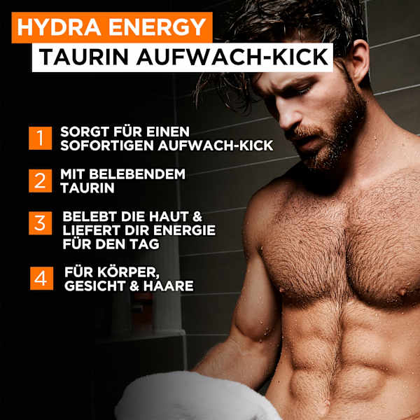 Duschgel Hydra Energy mit Taurin, Aufwach-Kick L'ORÉAL PARiS MEN EXPERT