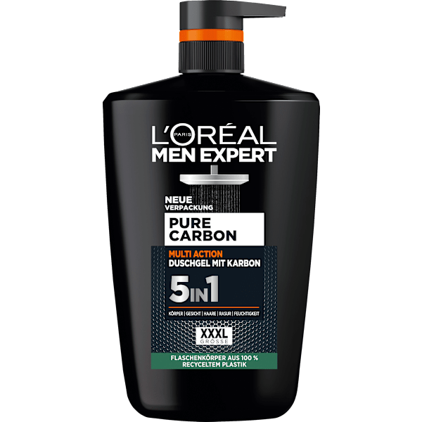 Duschgel Pure Carbon mit Karbon, Multi Action 5in1 L'ORÉAL PARiS MEN EXPERT