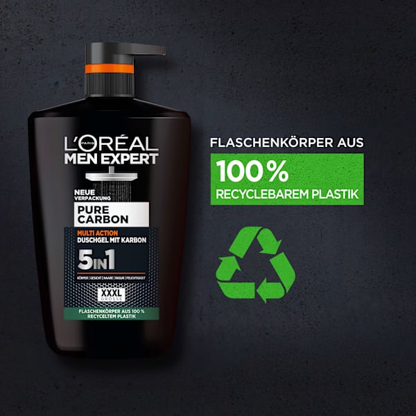 Duschgel Pure Carbon mit Karbon, Multi Action 5in1 L'ORÉAL PARiS MEN EXPERT