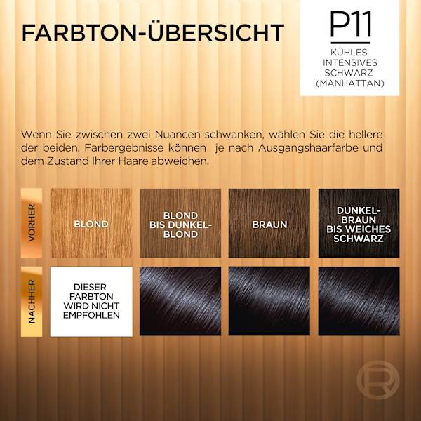 Haarfarbe P11 Kühles Intensives Schwarz L'ORÉAL PARiS PRÉFÉRENCE