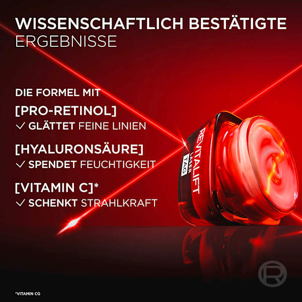 Anti-Aging Laser Gesichtscreme mit Pro-Retinol, Hyaluronsäure und Vitamin C L'ORÉAL PARiS REVITALIFT