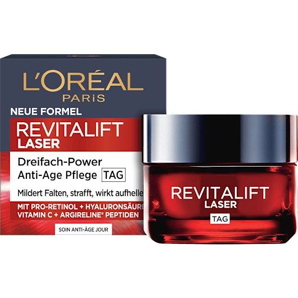 Anti-Aging Laser Gesichtscreme mit Pro-Retinol, Hyaluronsäure und Vitamin C L'ORÉAL PARiS REVITALIFT