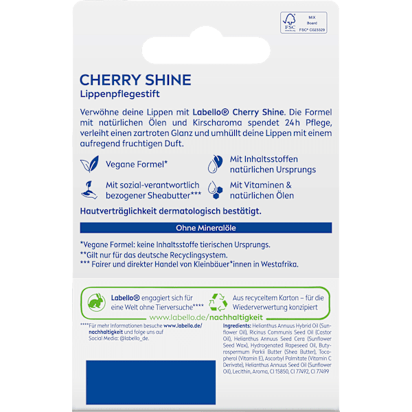 Lippenpflege Cherry Shine Labello