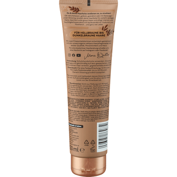 Farb-Glanzbehandlung Glossing Chocolate Brown LANGHAARMÄDCHEN
