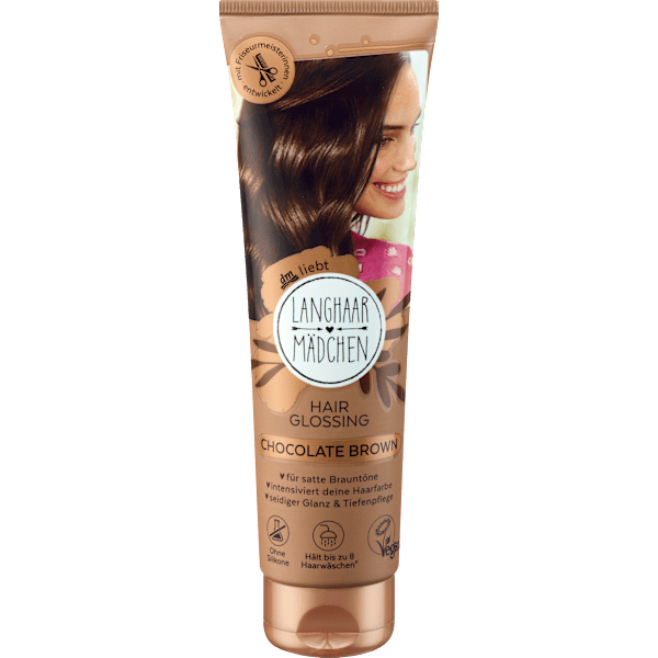 Farb-Glanzbehandlung Glossing Chocolate Brown LANGHAARMÄDCHEN