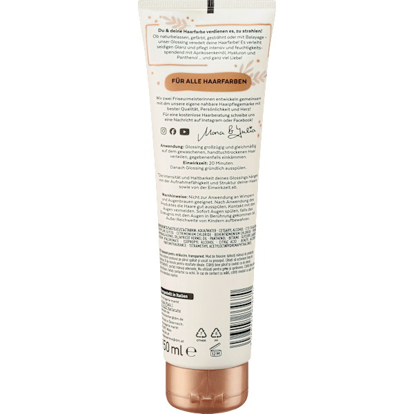 Farb-Glanzbehandlung Glossing Transparent LANGHAARMÄDCHEN