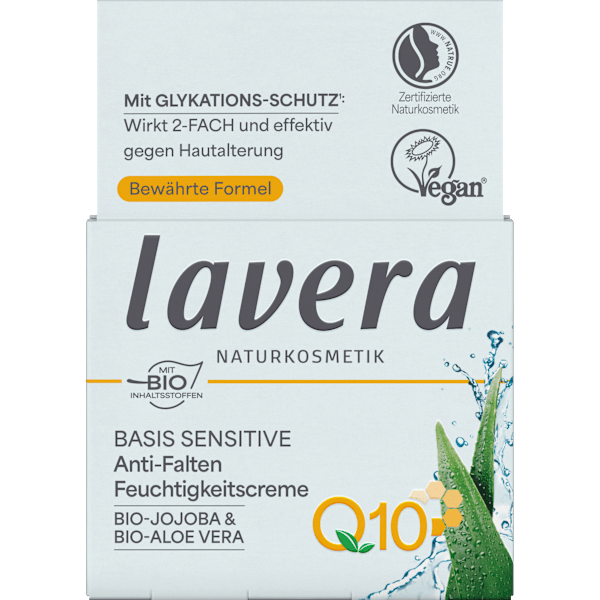 Anti Falten Feuchtigkeitscreme Q10 Basis Sensitiv lavera NATURKOSMETIK