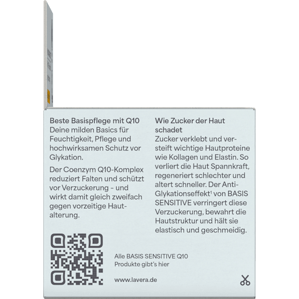 Anti Falten Feuchtigkeitscreme Q10 Basis Sensitiv lavera NATURKOSMETIK
