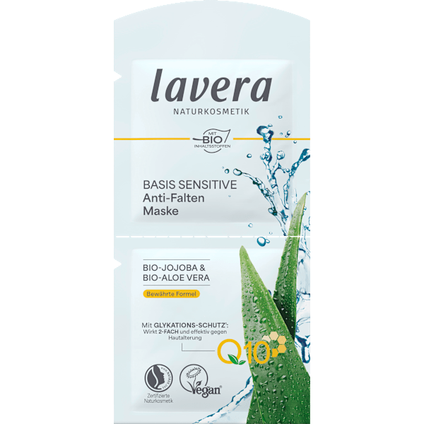 Anti Falten Gesichtsmaske Basis Sensitiv (2x5 ml) lavera NATURKOSMETIK
