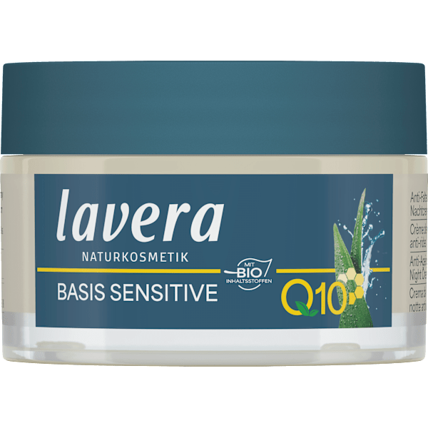 Anti Falten Nachtcreme Q10 Basis Sensitiv lavera NATURKOSMETIK