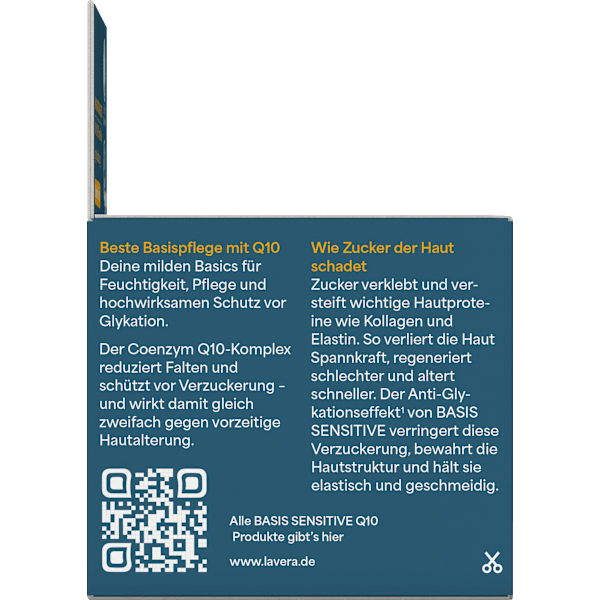 Anti Falten Nachtcreme Q10 Basis Sensitiv lavera NATURKOSMETIK