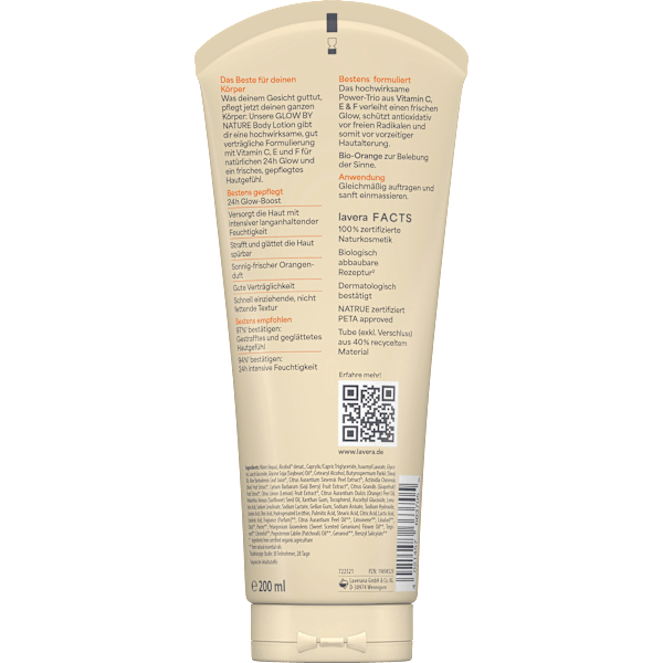 Bodylotion Tonic Vitamin Komplex Bio-Orange lavera NATURKOSMETIK