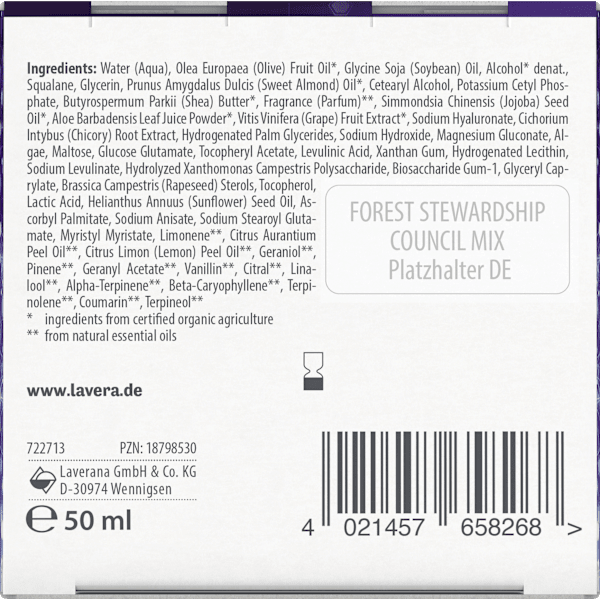 Nachtcreme Re-energizing lavera NATURKOSMETIK