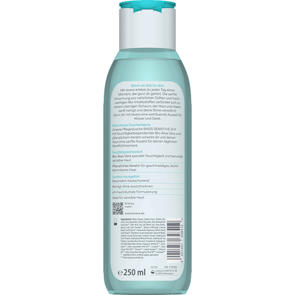 Pflegedusche Basis Sensitiv 2in1 lavera NATURKOSMETIK
