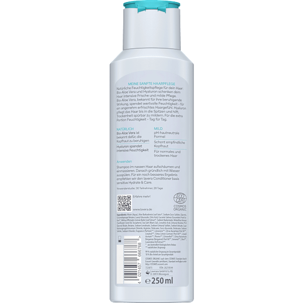Shampoo Basis Sensitive Hydrate & Care lavera NATURKOSMETIK
