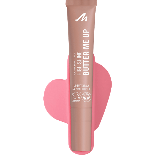 Lippenbalsam Set High Shine Butter Me Up 001 Latte Delight + Gratis Handy-Halterung MANHATTAN Cosmetics
