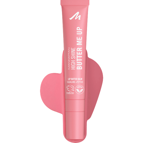 Lippenbalsam Set High Shine Butter Me Up 002 Bubble Gum + Gratis Handy-Halterung MANHATTAN Cosmetics