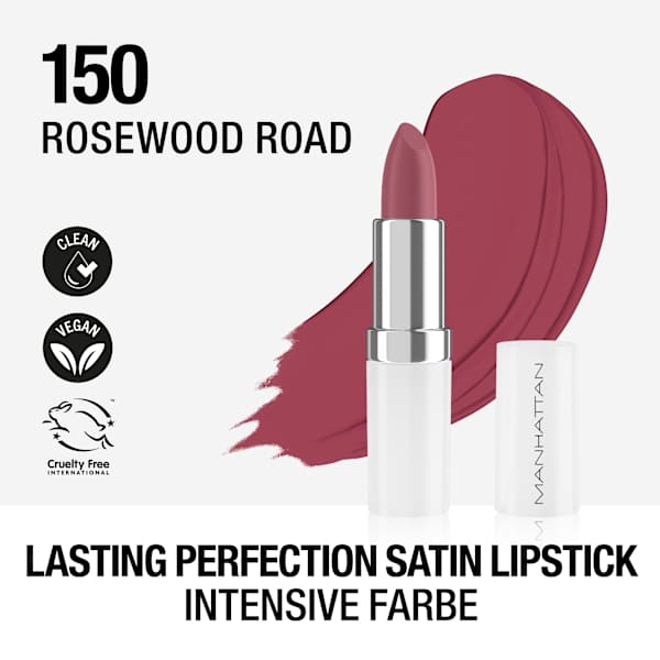 Lippenstift Lasting Perfection Satin 150 Rosewood Rose MANHATTAN Cosmetics