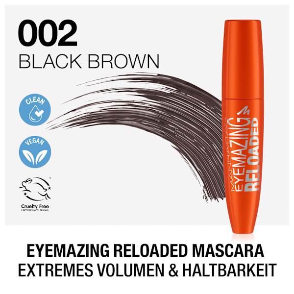 Mascara Eyemazing Reloaded 002 Black Brown MANHATTAN Cosmetics