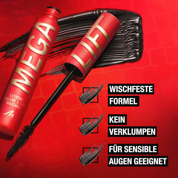 Mascara Volume Up Mega Lift 002 Black Brown MANHATTAN Cosmetics