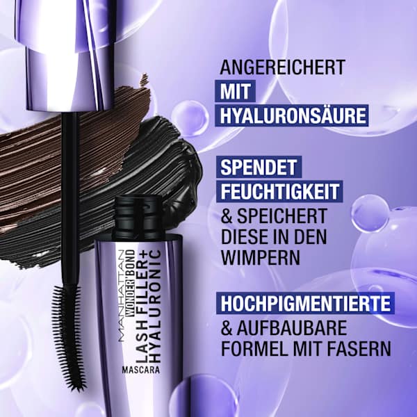 Mascara Wonder'Bond Lash Filler & Hyaluronic 002 Brown MANHATTAN Cosmetics