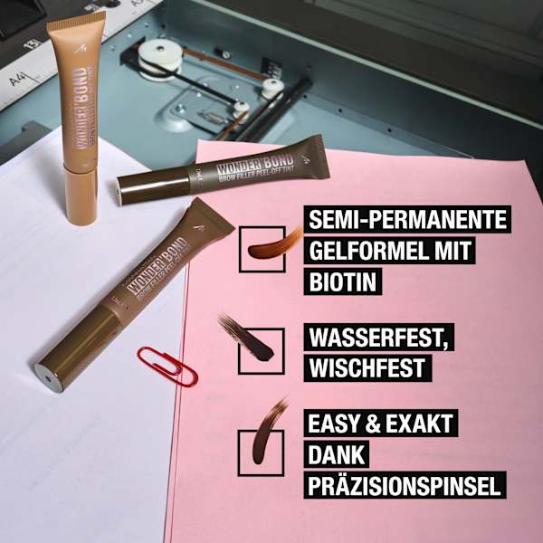 Peel-Off Augenbrauenfarbe Wonder ´Bond Brow Filler Peel-Off Tint 002 Medium Brown MANHATTAN Cosmetics