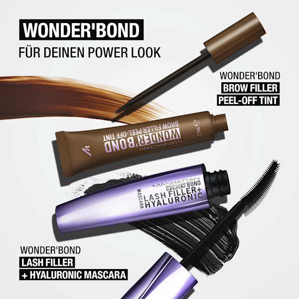 Peel-Off Augenbrauenfarbe Wonder ´Bond Brow Filler Peel-Off Tint 002 Medium Brown MANHATTAN Cosmetics