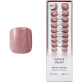 Künstliche Nägel Soft Gel Press Ons Cat Eye Velvet Extra Short Square Maniko