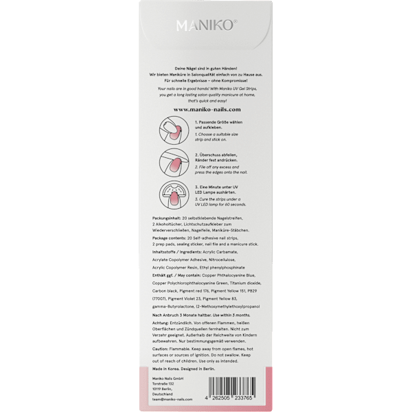 UV Gel Nagelfolien Blushy Sheer Maniko